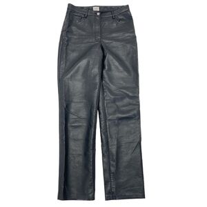 Wilfred Faux Leather Pants 10 Black
